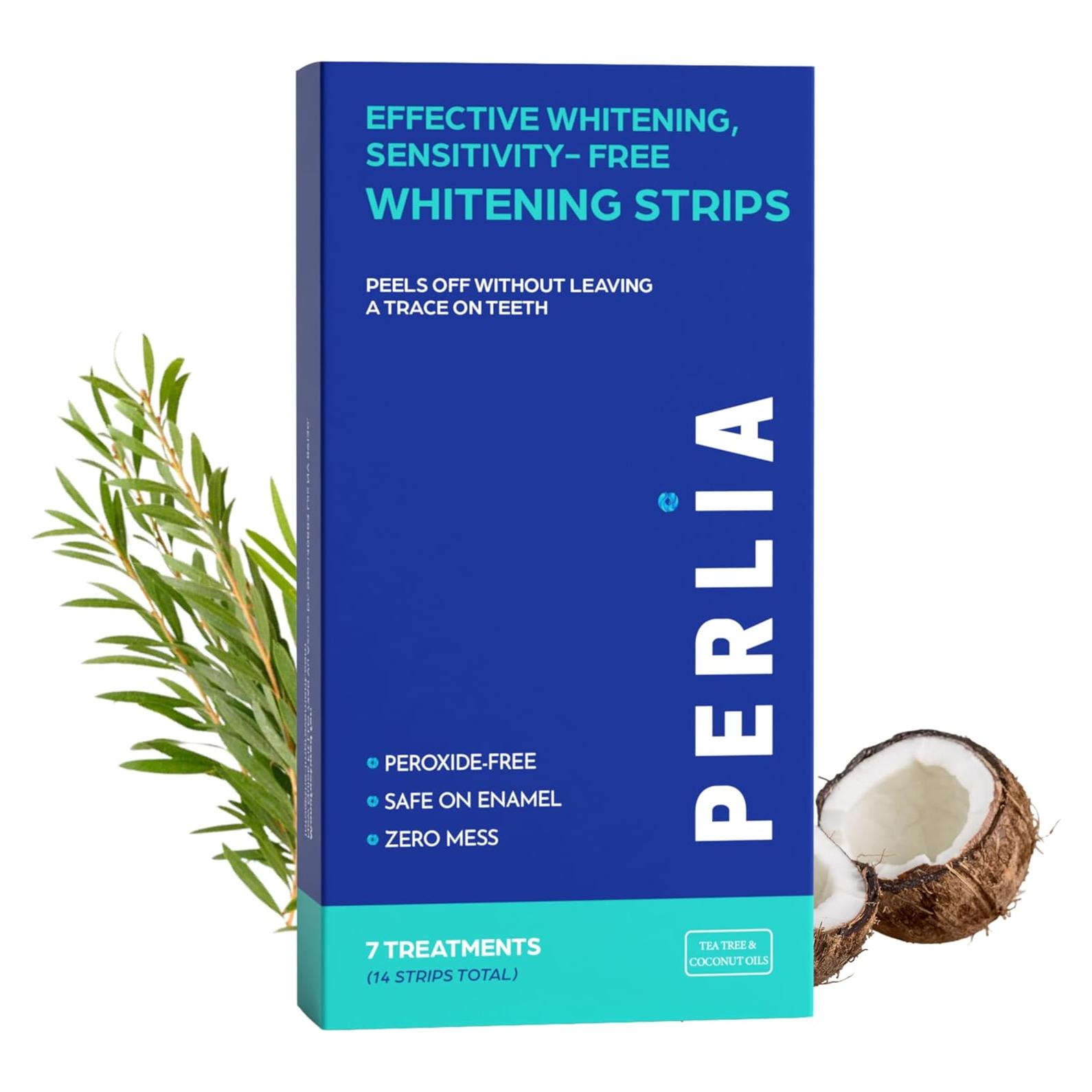 Tiras Blanqueadoras Perlia Sin Peróxido - 14 Tiras (7 Tratamientos)