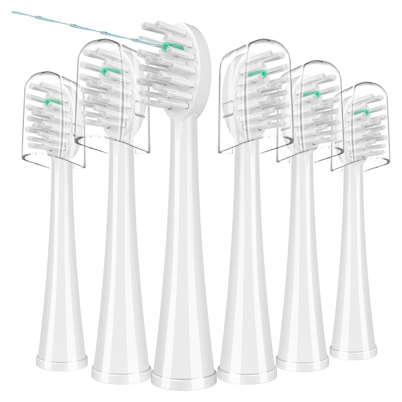 Cabezas de cepillo de repuesto Wevihroke para WaterPik Sonic-Fusion, 6 unidades