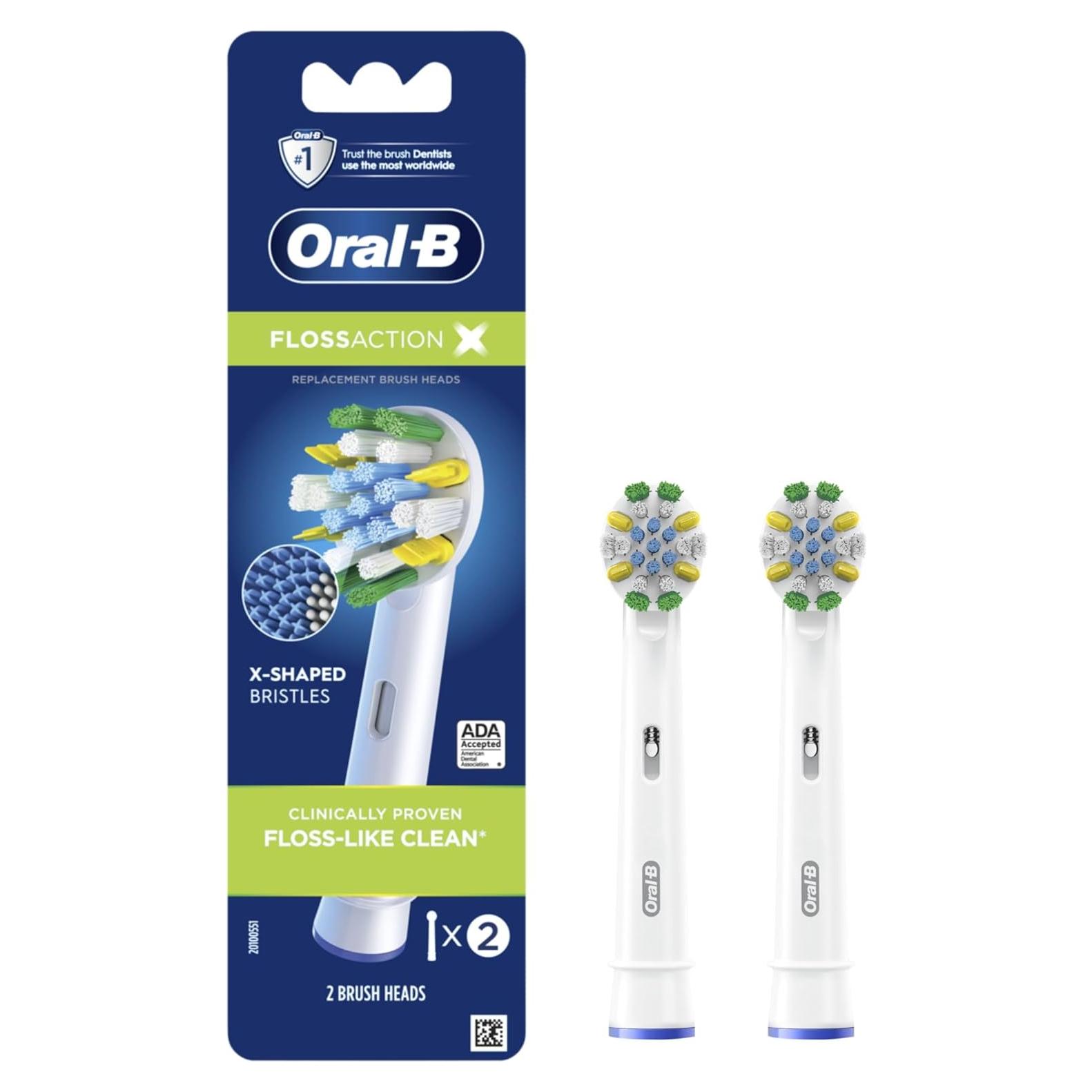 Cabezas de cepillo Oral-B FlossAction, 2 unidades, limpieza dental