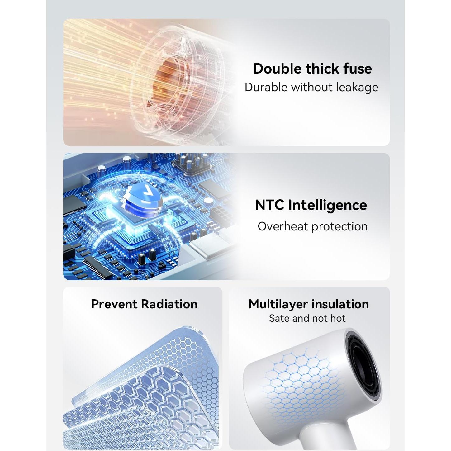 Secador de Pelo Reteven 500 Millones Iones Negativos 51dB