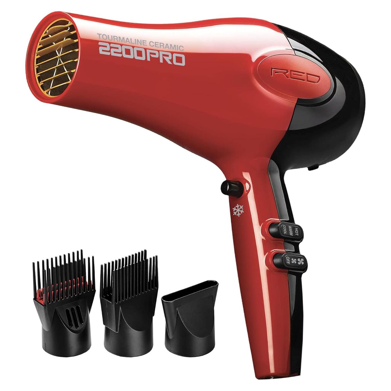 Secador de Pelo Profesional RED by Kiss 2200W Cerámica Turmalina