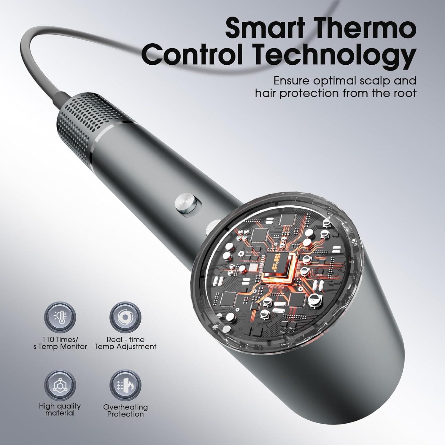 Secador de Pelo Iónico Profesional lpstea 110,000 RPM 34.9x11.2cm