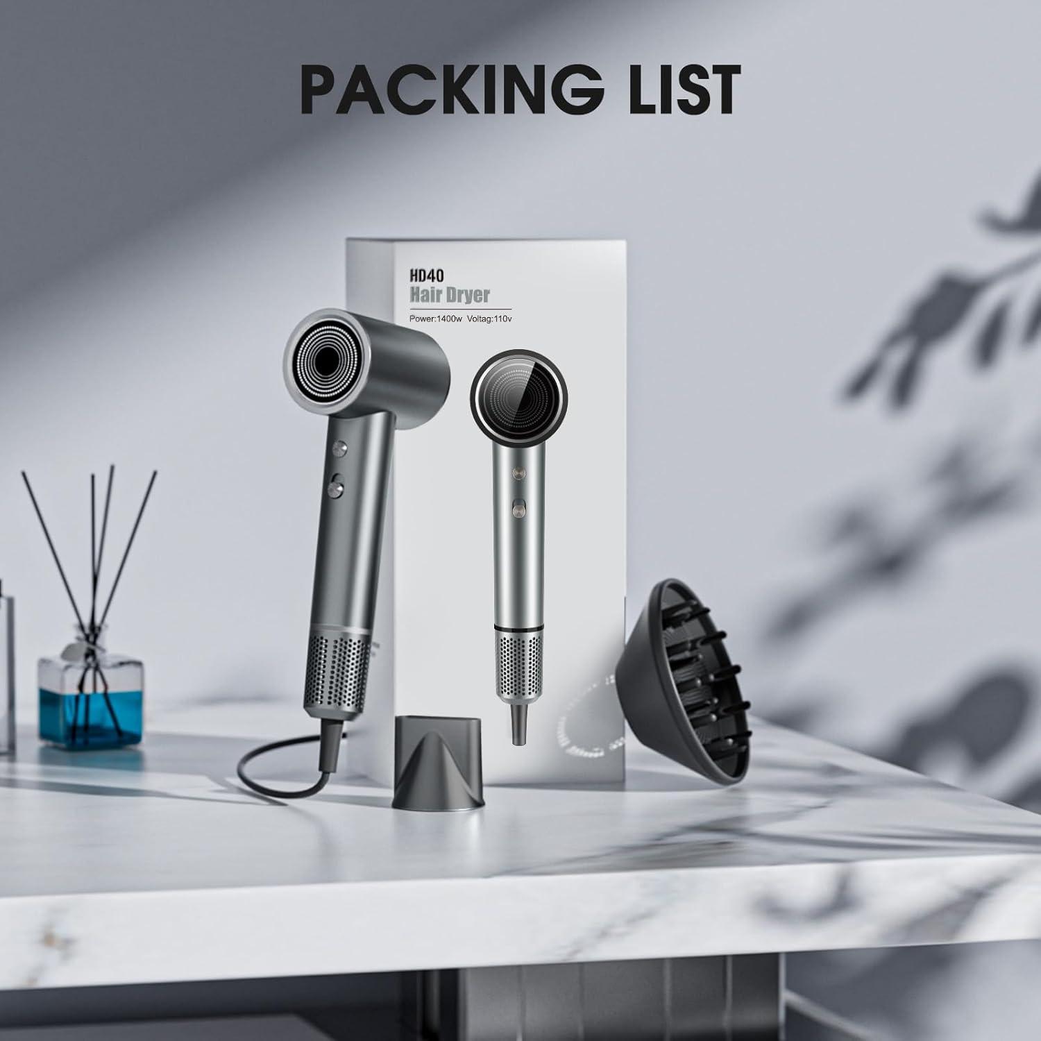 Secador de Pelo Iónico Profesional lpstea 110,000 RPM 34.9x11.2cm