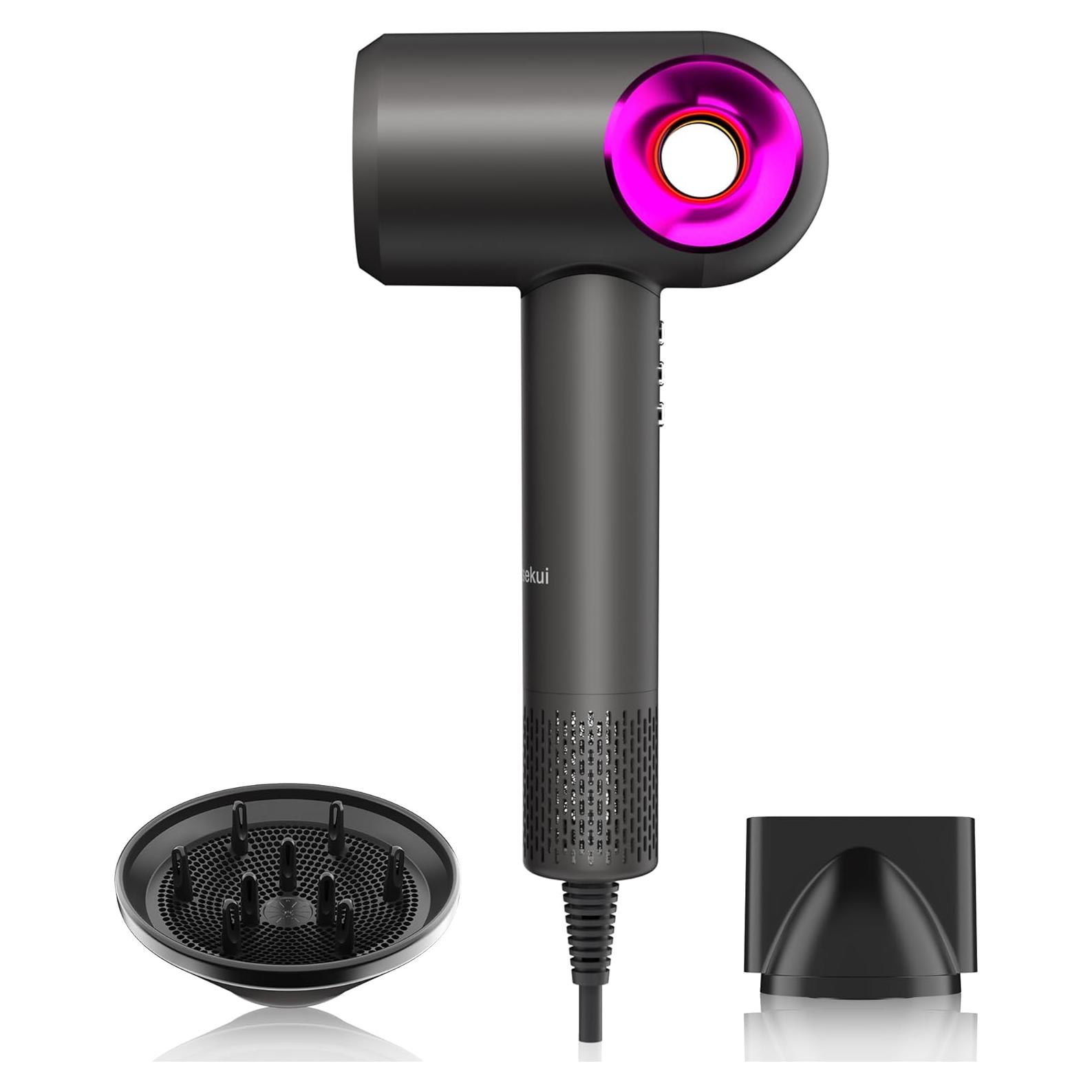 Secador de Pelo Iónico Profesional Leite T9 0.61 kg Gris Púrpura