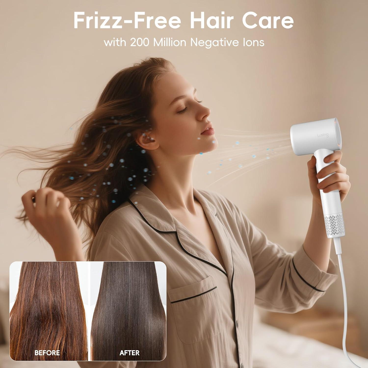 Secador de Pelo Luxing TurboLux 1500W Iones Negativos Blanco