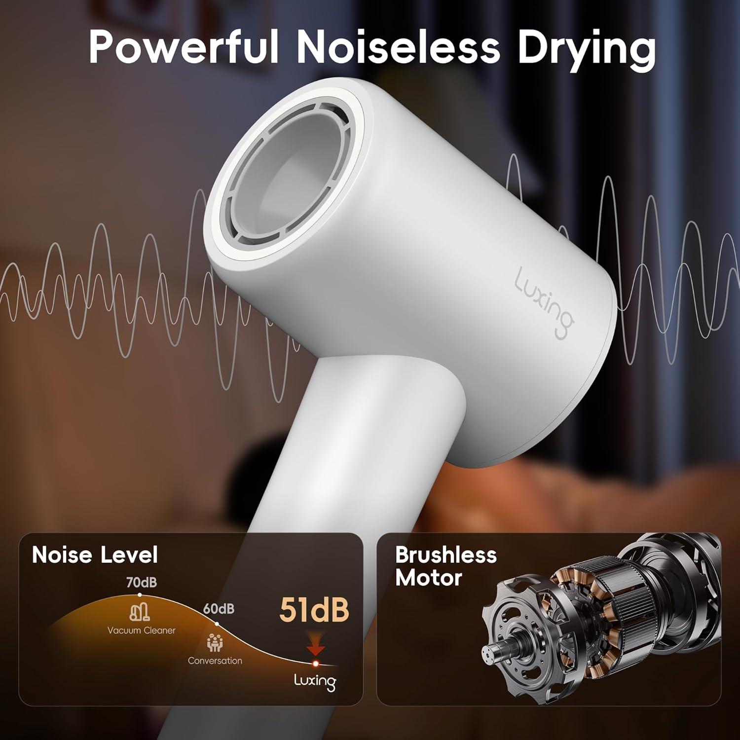 Secador de Pelo Luxing TurboLux 1500W Iones Negativos Blanco