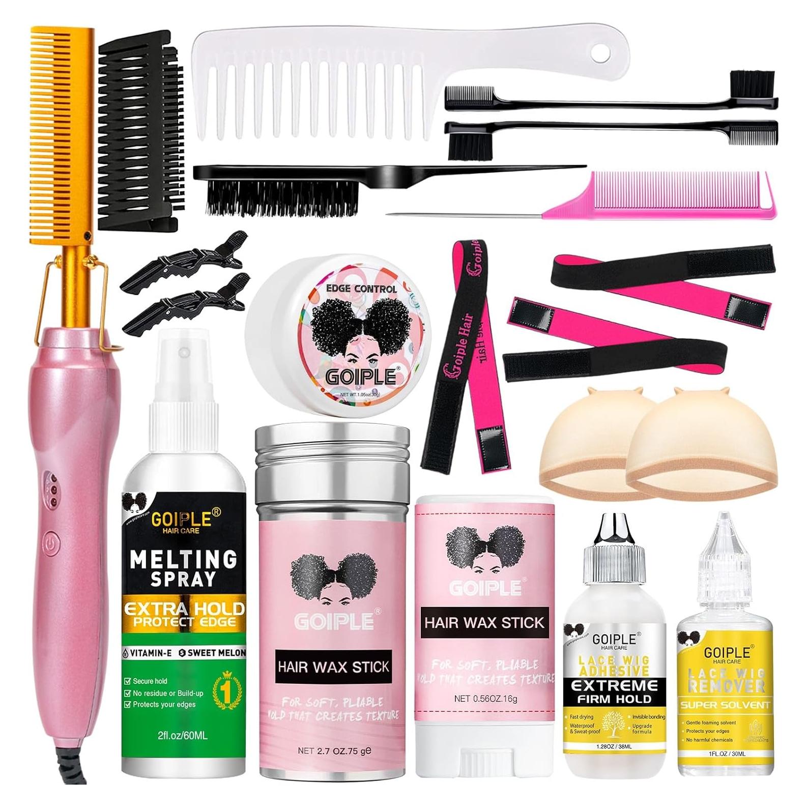 Plancha de Pelo Eléctrica Goiple con Peine Caliente 19.8cm