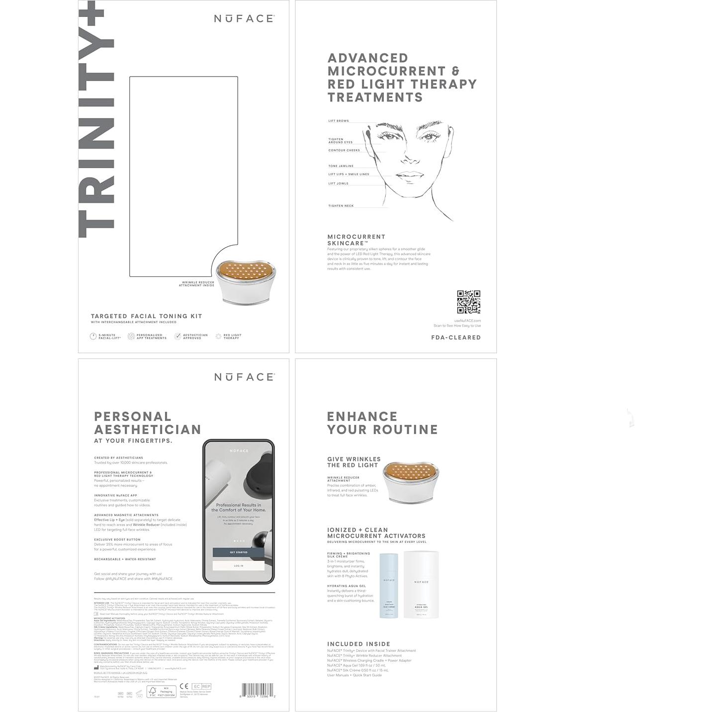 Dispositivo Facial Microcorriente NuFACE TRINITY+ con Luz Roja