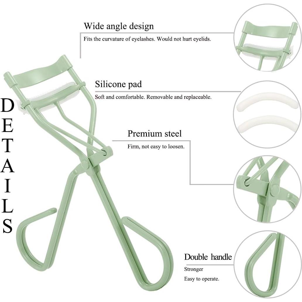 Rizador de Pestañas Uranian con Peine y 2 Almohadillas Repuesto