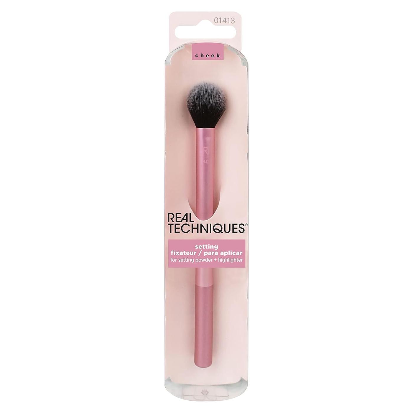 Brocha Profesional para Maquillaje Real Techniques RT 402 Rosa - Paquete de 4
