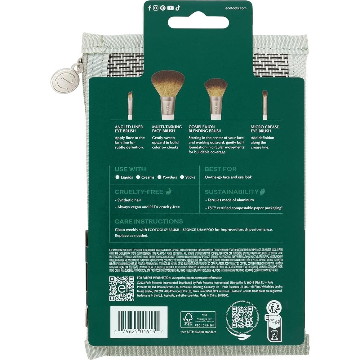 Set de Brochas de Maquillaje EcoTools On-The-Go 5 Piezas