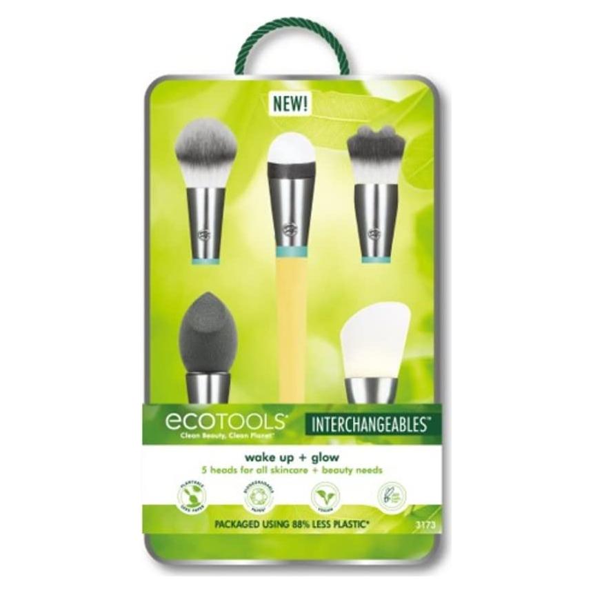 Set de Brochas de Maquillaje EcoTools Wake Up + Glow 6 Piezas