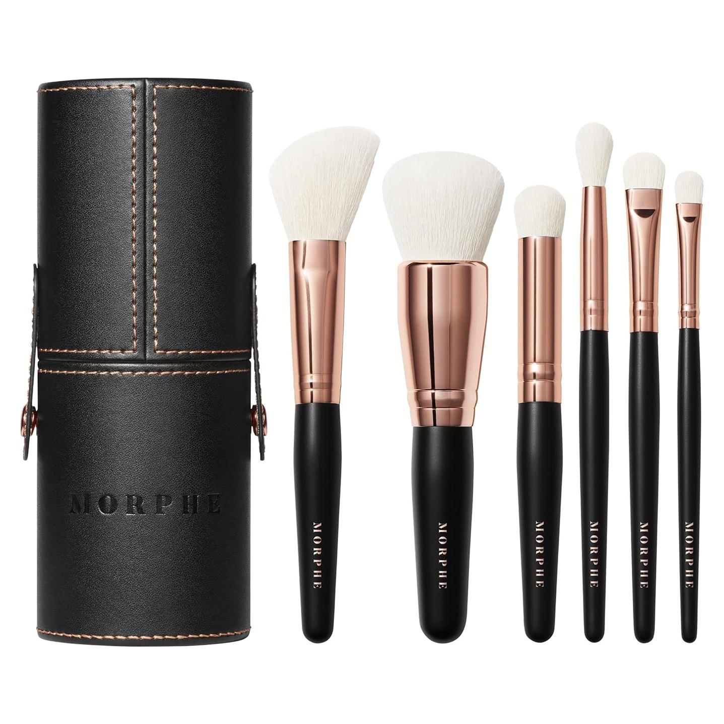 Set de 6 Pinceles de Maquillaje Morphe - Cerdas Sintéticas y Estuche