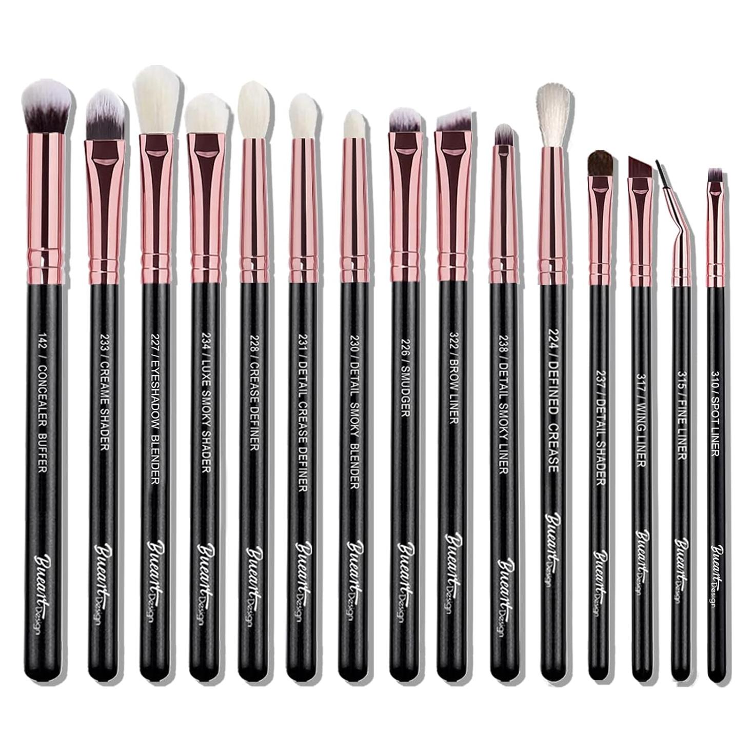 Conjunto de 15 Brochas de Maquillaje para Ojos Bueart Design