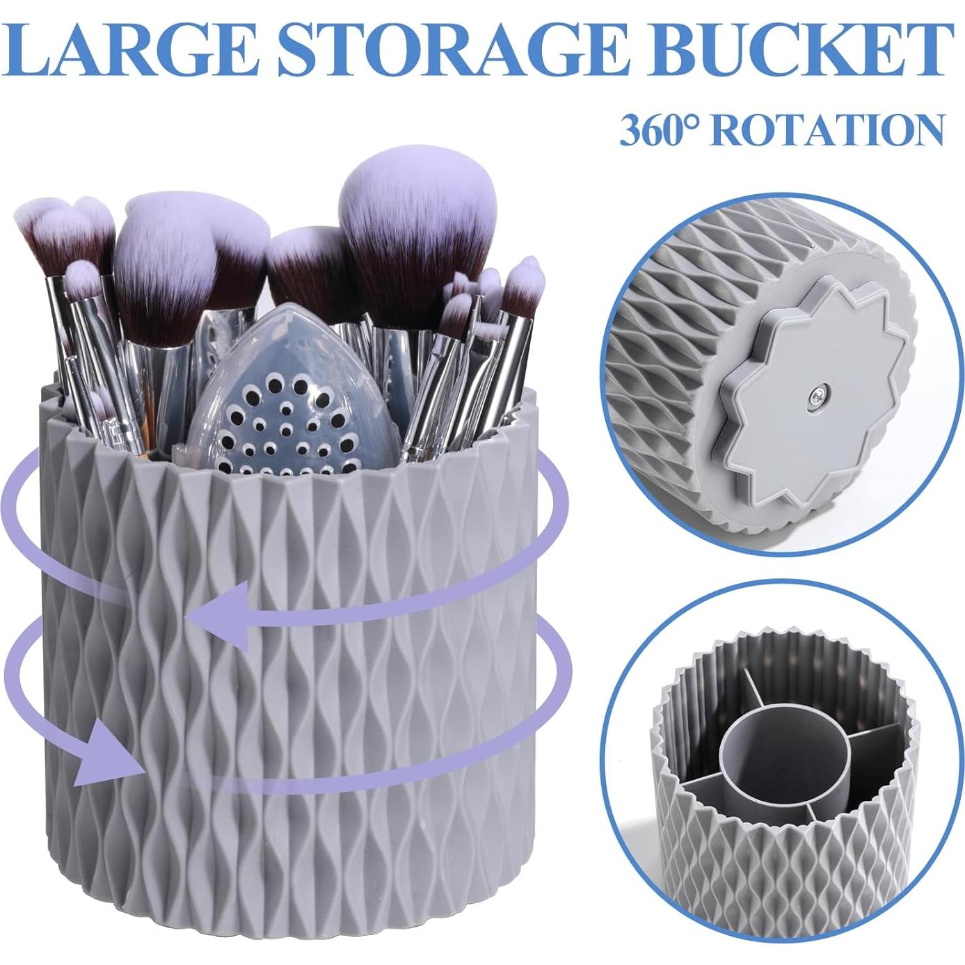 Conjunto de Brochas de Maquillaje BS-MALL Bamboo 18 Piezas con Esponjas