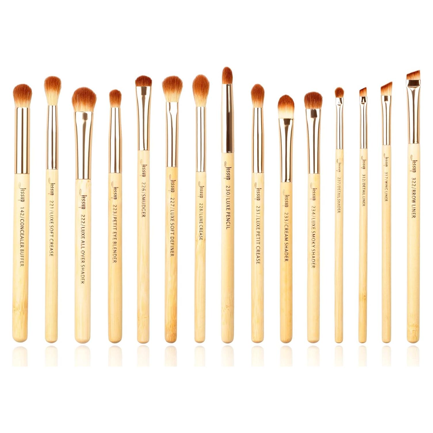 Juego de Brochas de Maquillaje para Ojos Jessup 15pcs Sintéticas