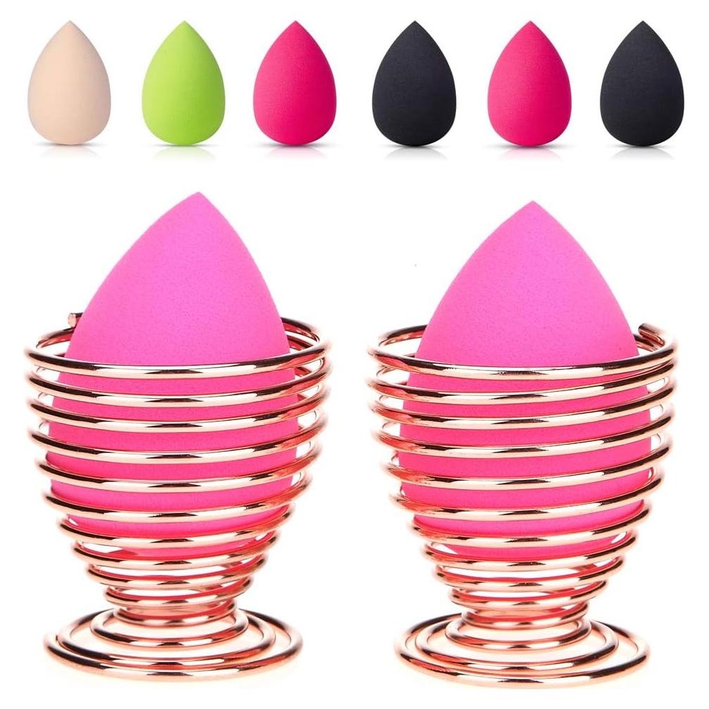 Soporte para Esponja de Belleza LanMa Oro Rosa - 2 Piezas