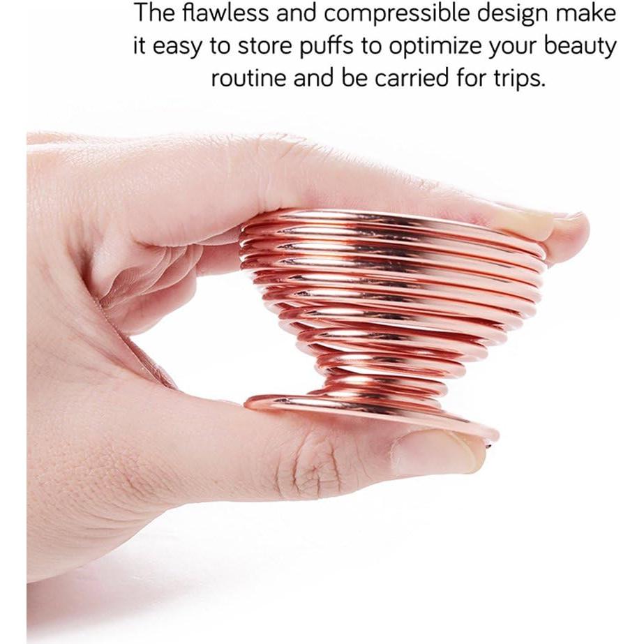 Soporte para Esponja de Belleza LanMa Oro Rosa - 2 Piezas