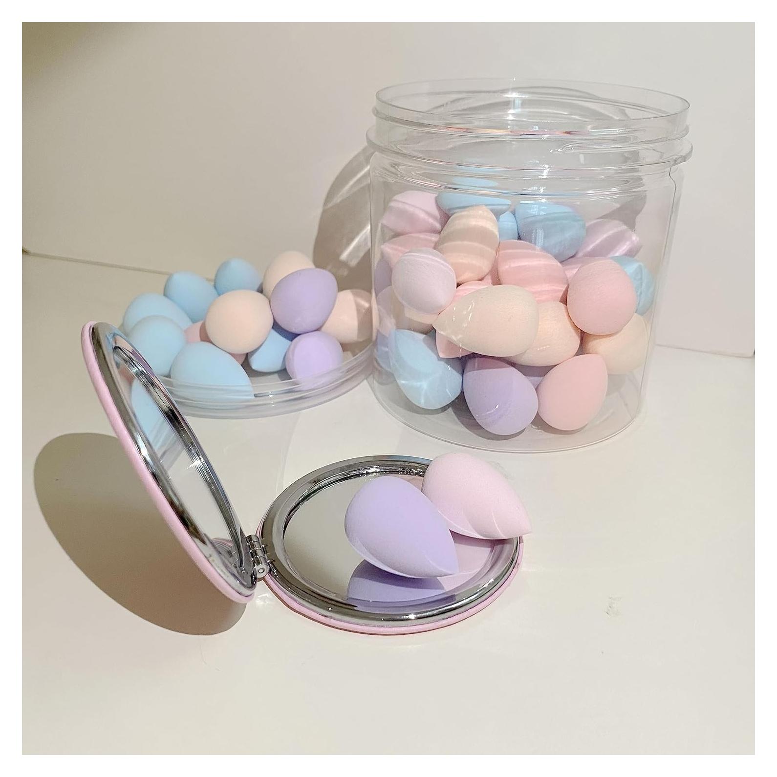 50 Esponjas de Maquillaje Urradia Mini y Puff de Polvo