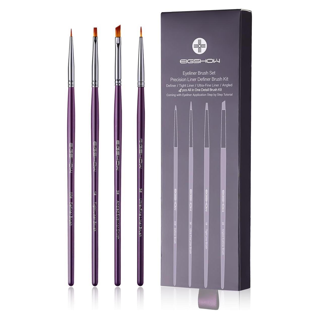 Juego de Pinceles para Delineador EIGSHOW - 4 Piezas Veganas