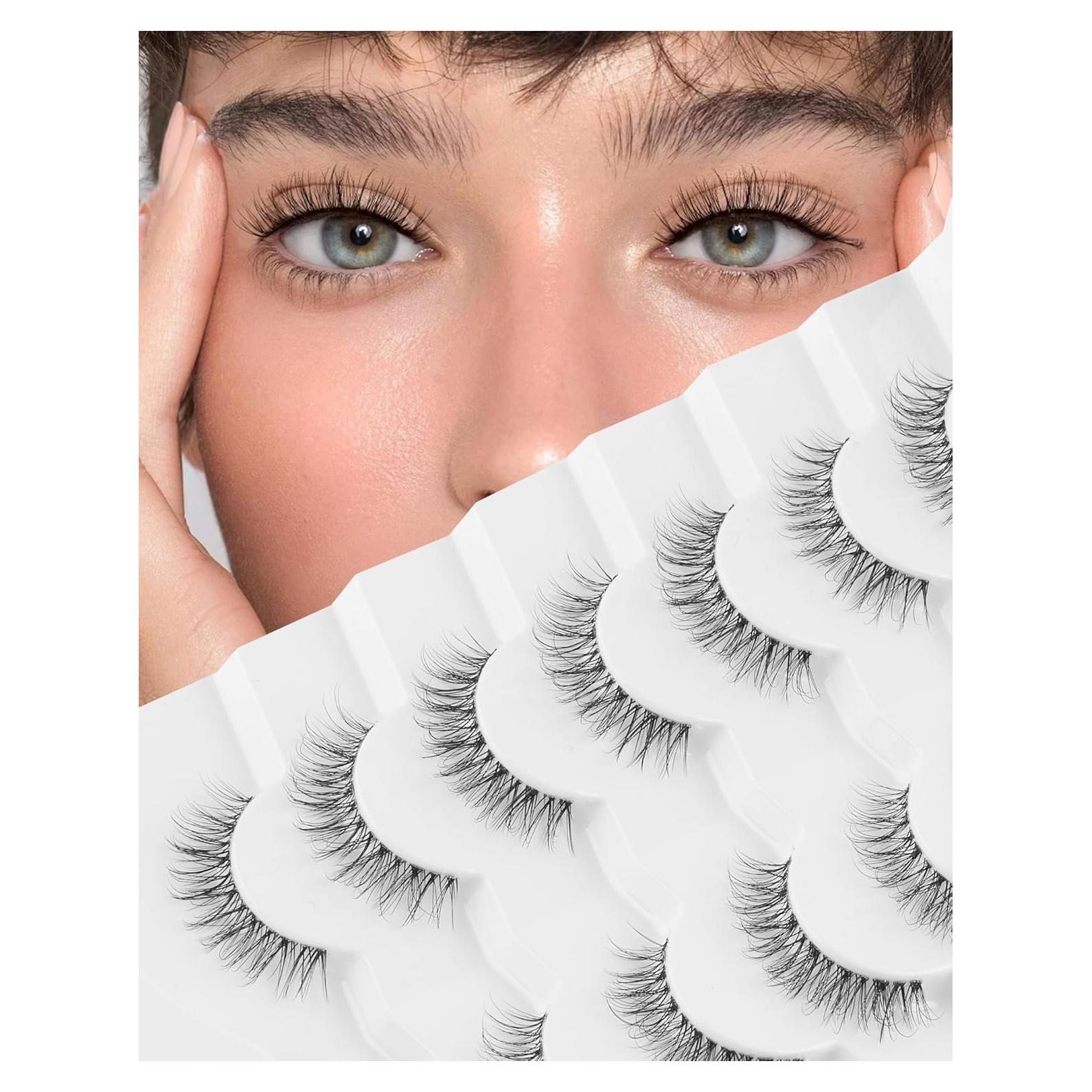 Pestañas Postizas Jiocolor Sueño Wispy 12mm 7 Pares Naturales