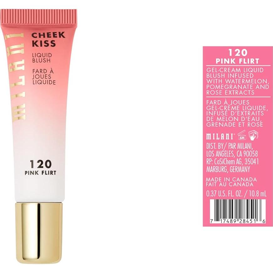Rubor Líquido Milani Cheek Kiss 10.95 ml Coqueteo Rosa
