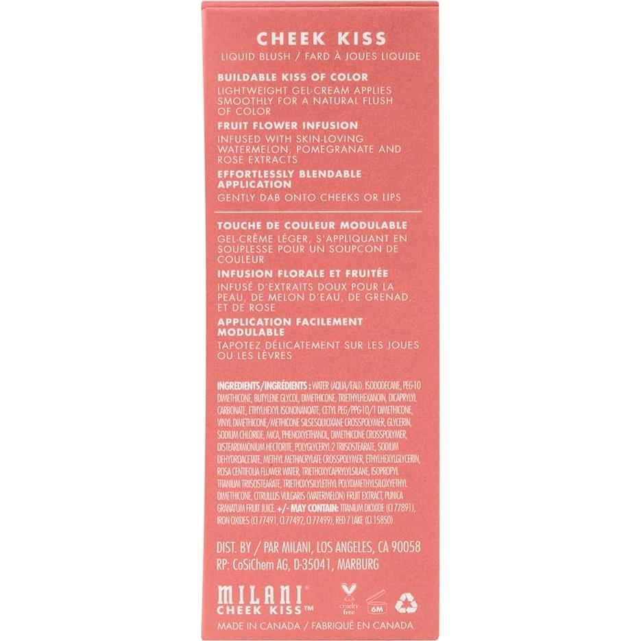 Rubor Líquido Milani Cheek Kiss 10.95 ml Coqueteo Rosa