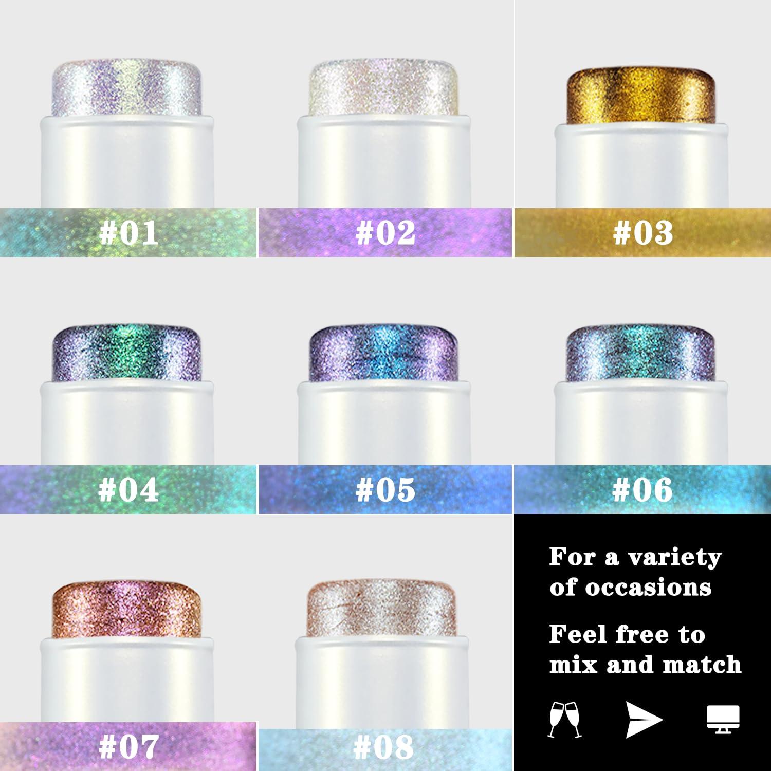 Lápiz de Sombra de Ojos Multicromo 8 Colores - Guía de Maquillaje