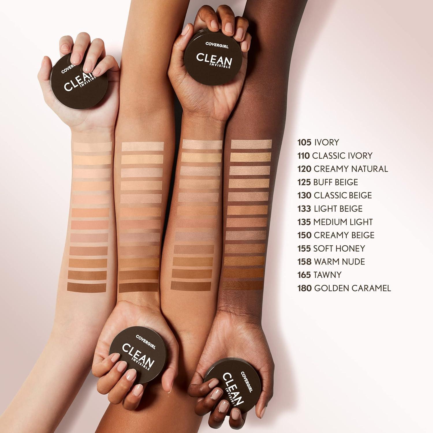 Polvo Compacto Invisible Limpio Covergirl 105 Marfil 10.8g