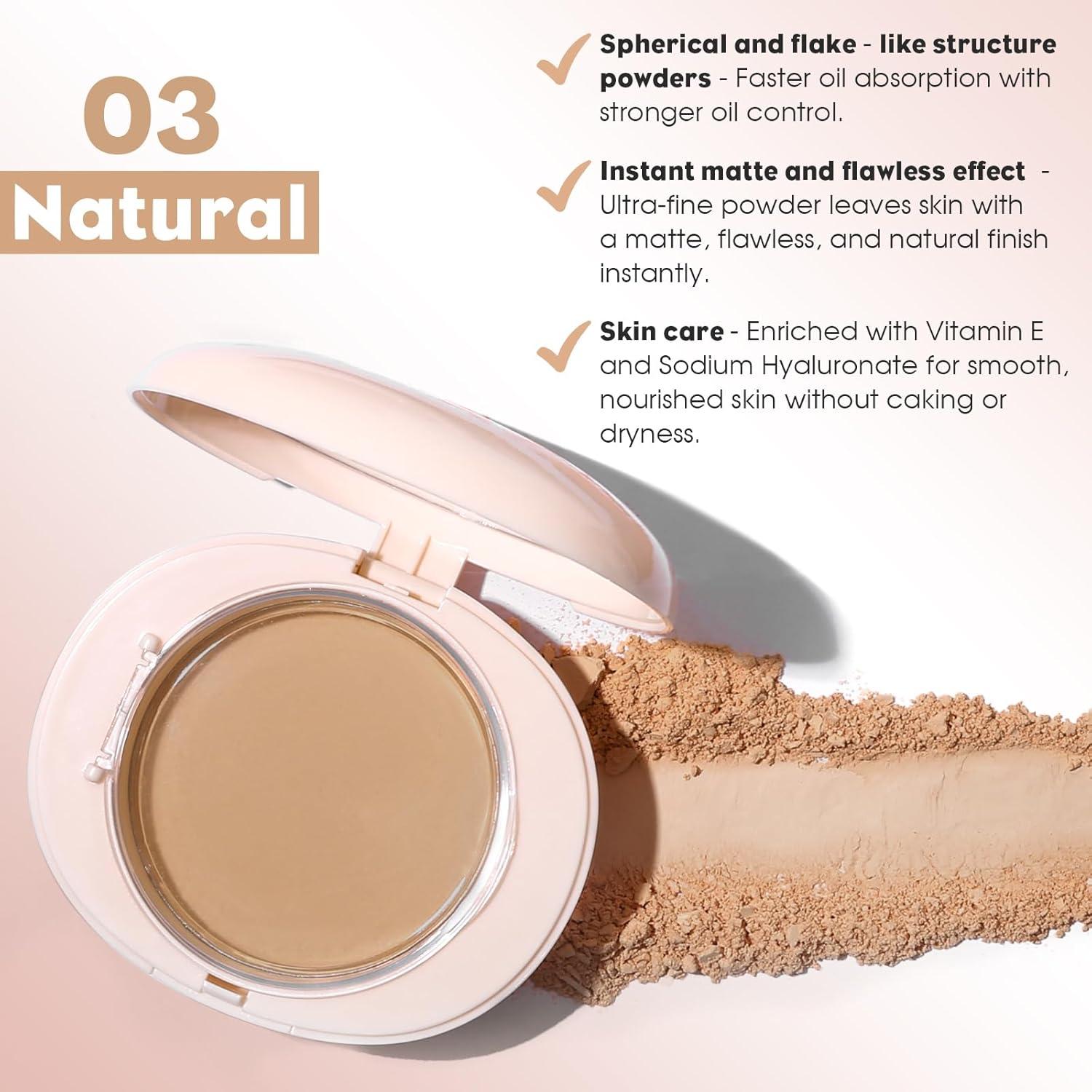 Polvo Compacto UCANBE 2-en-1 Mate Control Aceite Natural