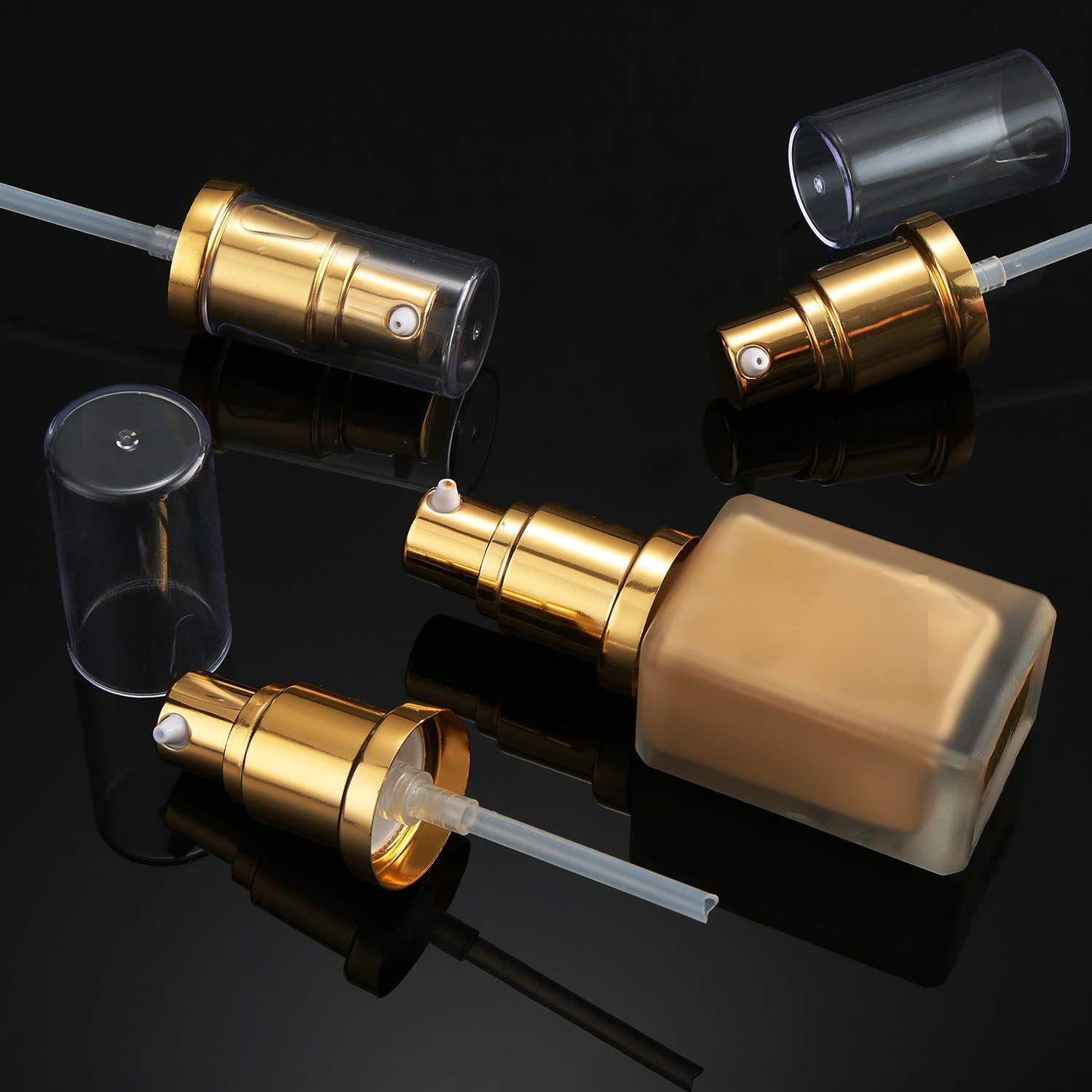 4 Bombas de Reemplazo para Base de Maquillaje Honoson Dorado