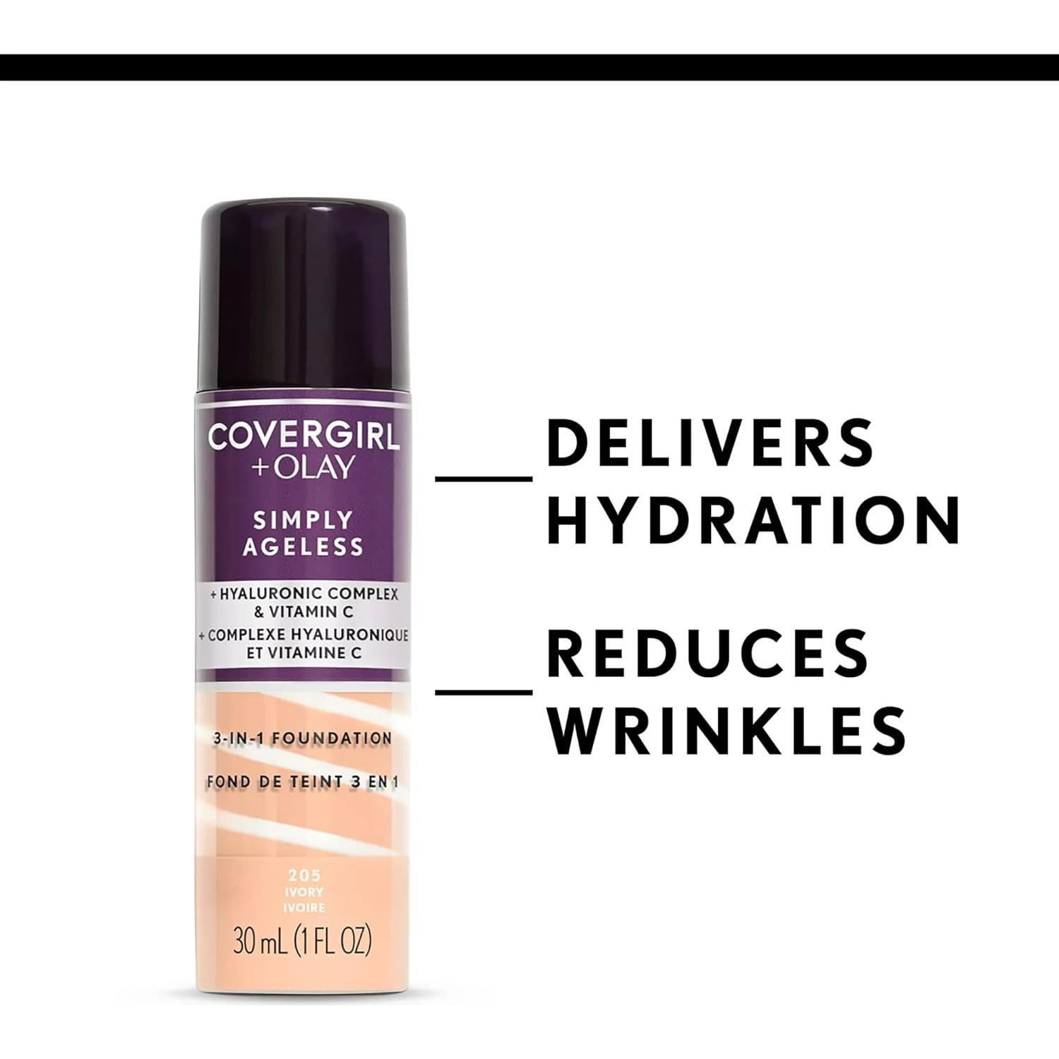 Base Líquida Anti-Envejecimiento CoverGirl Olay 220 Natural Cremoso