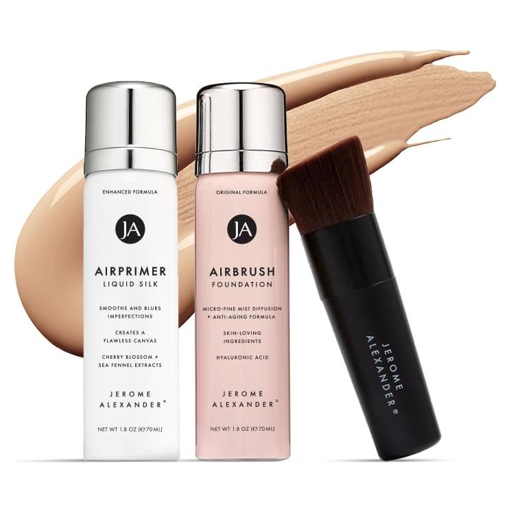 Juego de Base AirBrush Jerome Alexander - Set 3 Piezas con Primer y Brochas