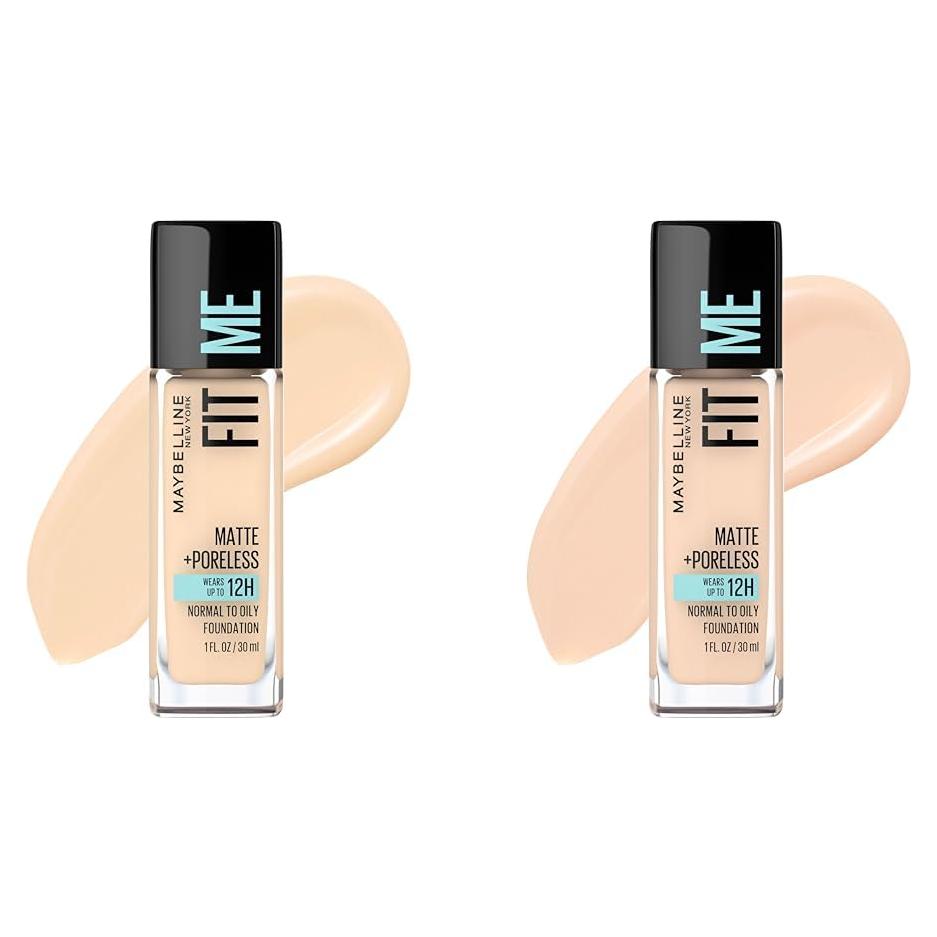 Base Líquida Maybelline Fit Me Mate + Sin Poros 2 Tonos