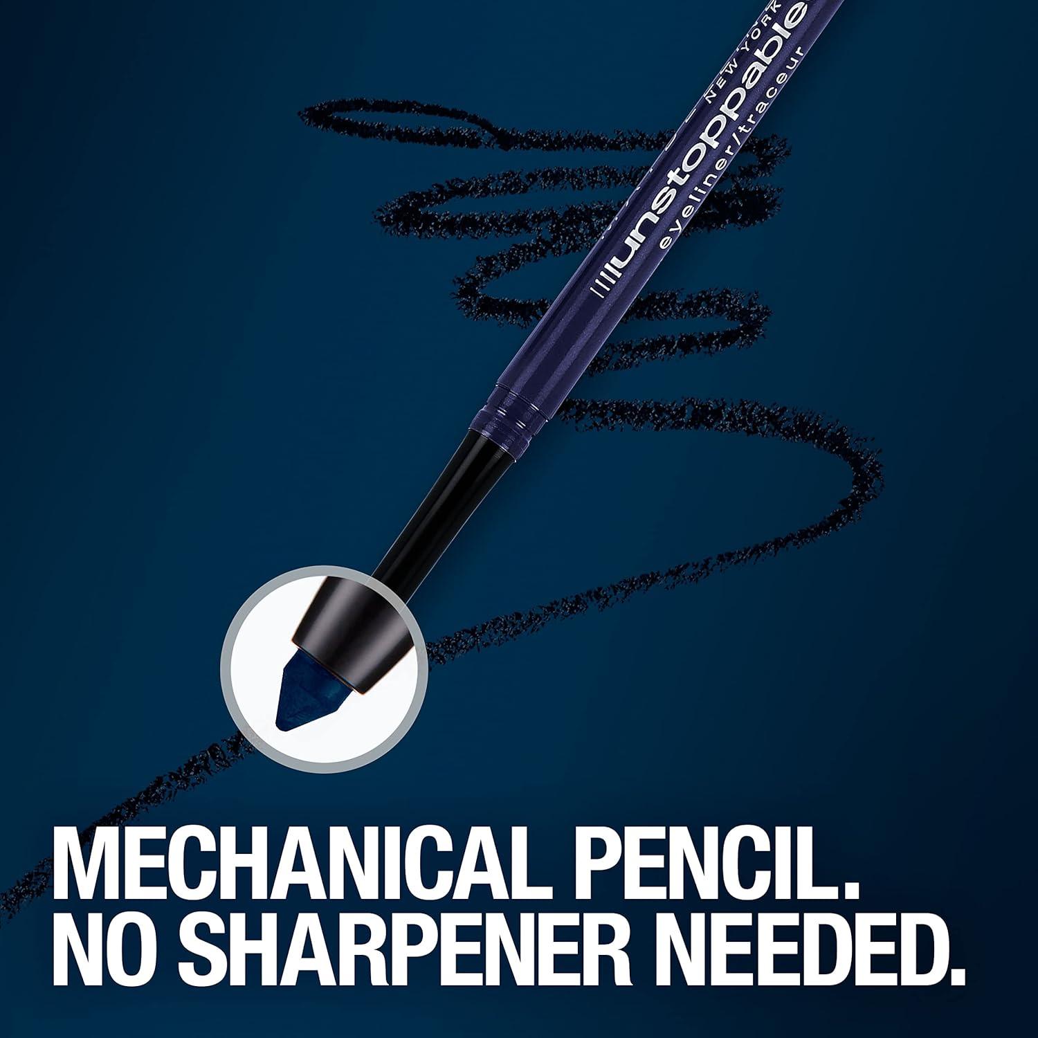 Lápiz de Eyeliner Mecánico Maybelline Unstoppable Negro 1 Cuenta