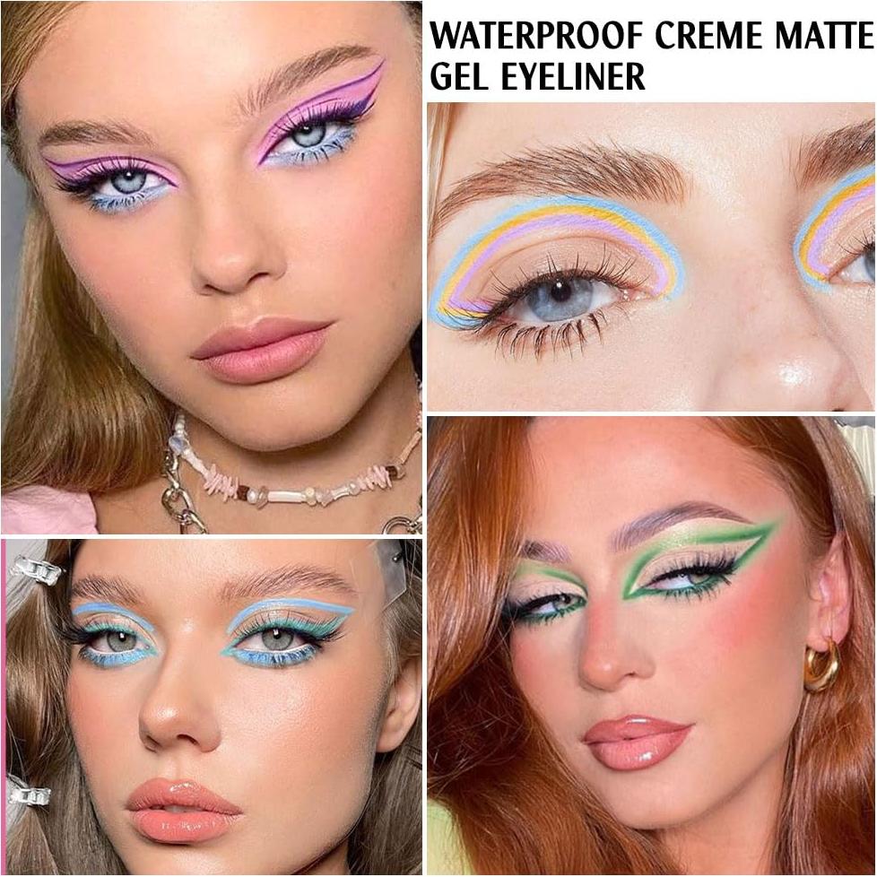 Conjunto de Lápices Delineador de Ojos Mate 12 Colores Evpct