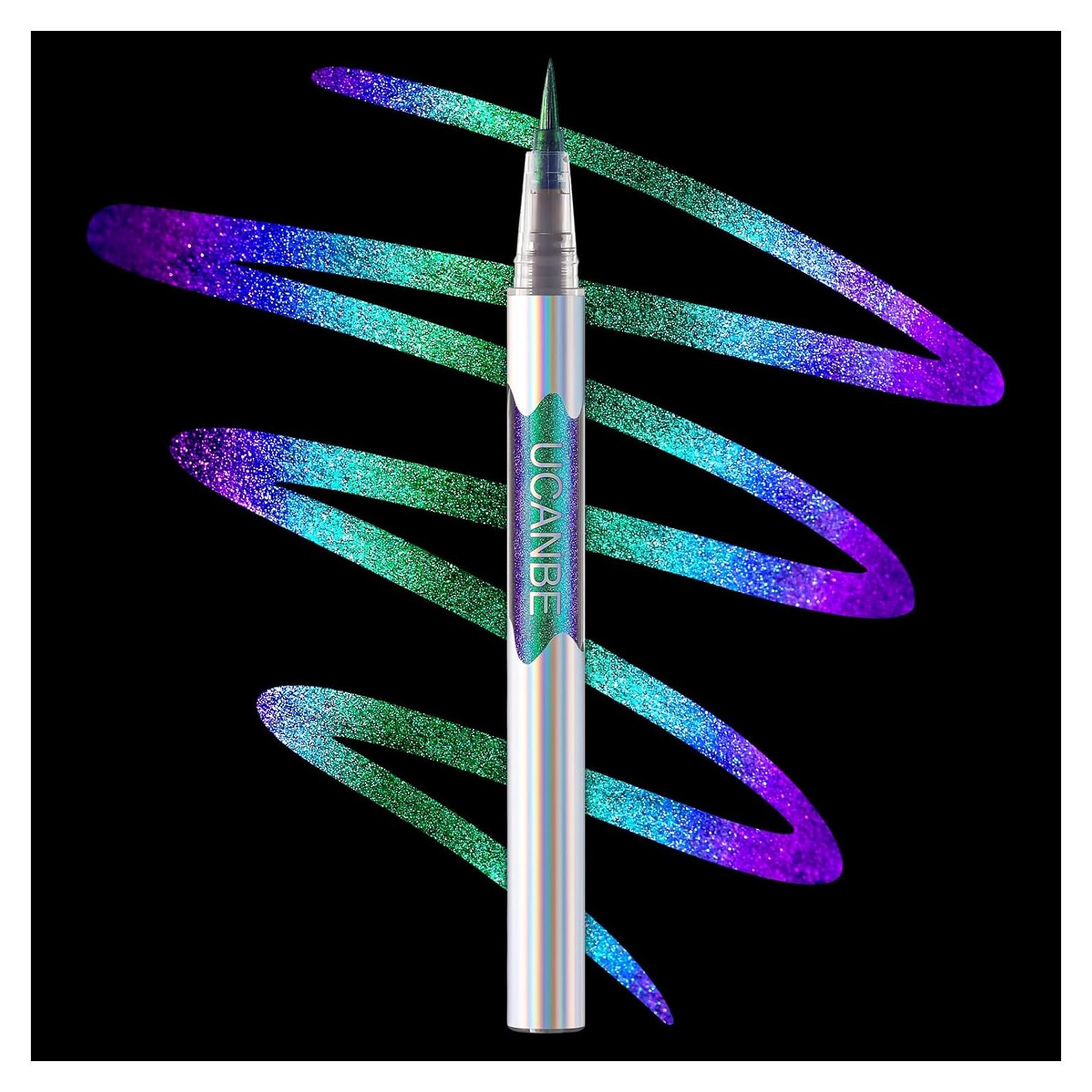 Delineador Líquido Camaleón UCANBE Verde Cian Azul 12.8cm