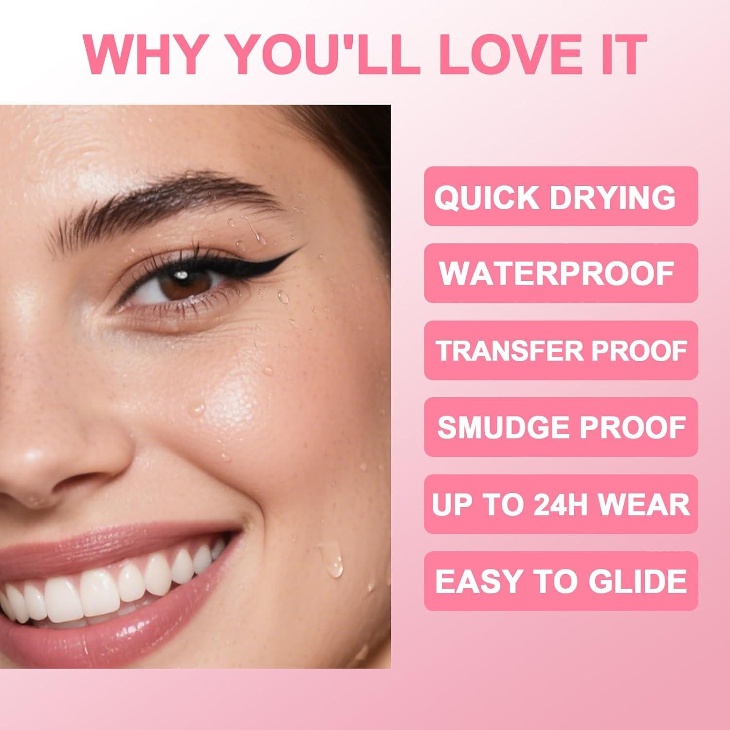 Delineador Líquido iMethod 2-en-1 Negro a Prueba de Agua