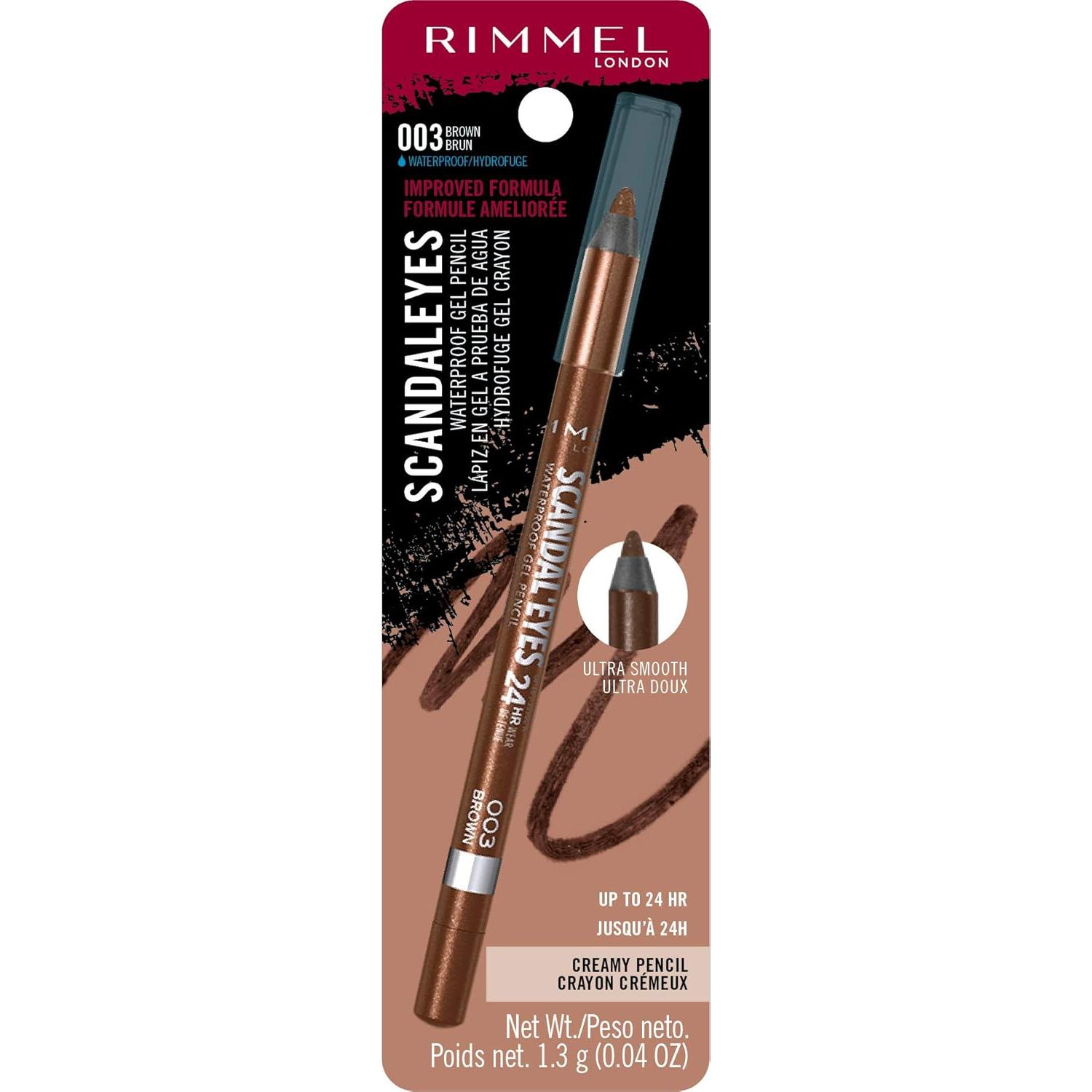 Lápiz de Ojos Gel Impermeable Rimmel London Scandaleyes Marrón 1.13g