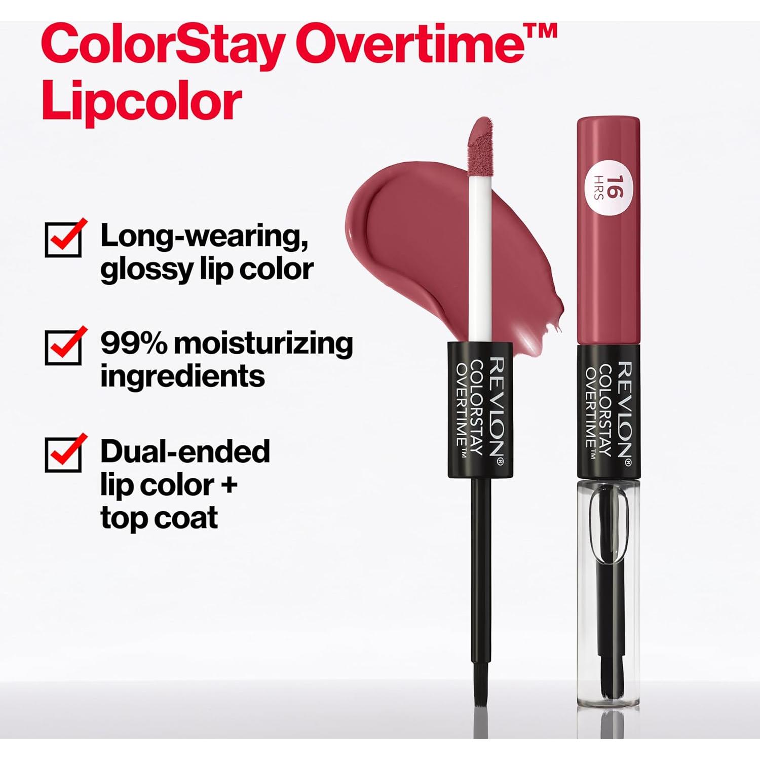 Pintalabios Líquido Revlon ColorStay Overtime 350 Máximo Desnudo 2.07ml
