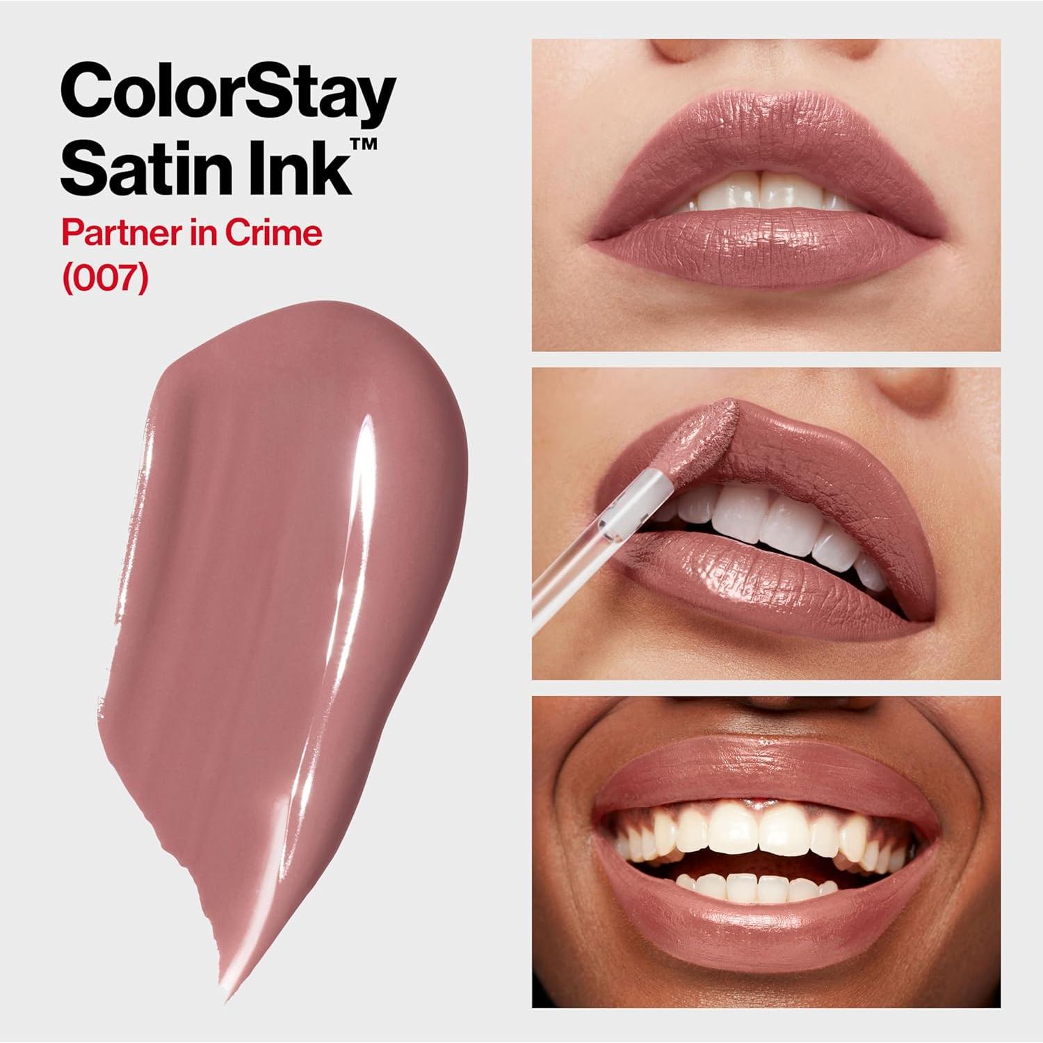 Labial Líquido Revlon ColorStay Satin Ink 5 ml 007 Socio en el Crimen
