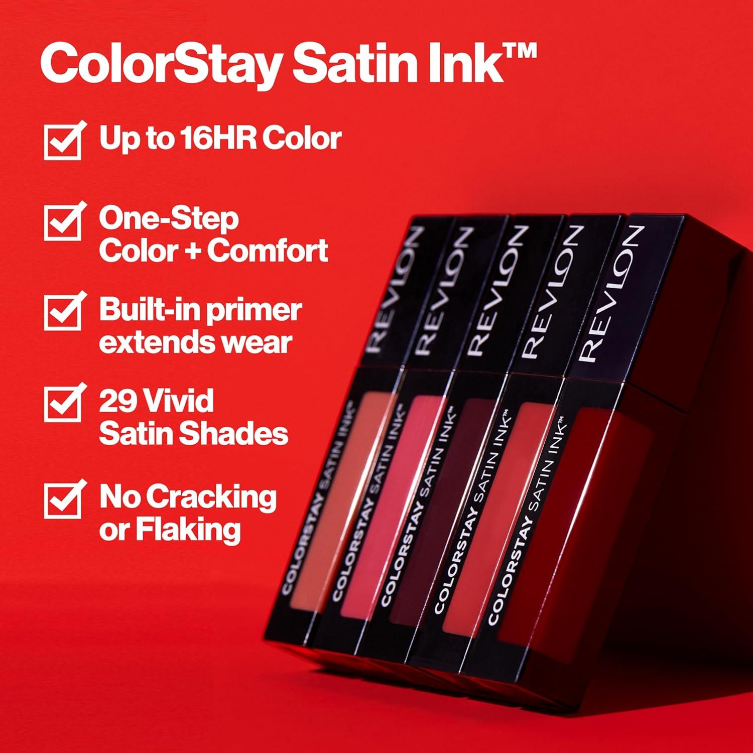 Labial Líquido Revlon ColorStay Satin Ink 5 ml 007 Socio en el Crimen