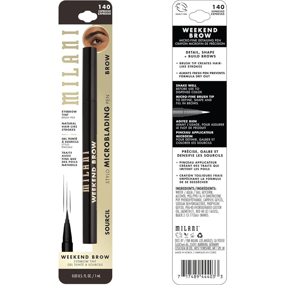 Cera para Cejas Milani Weekend Brow - 140 Espresso Vegano