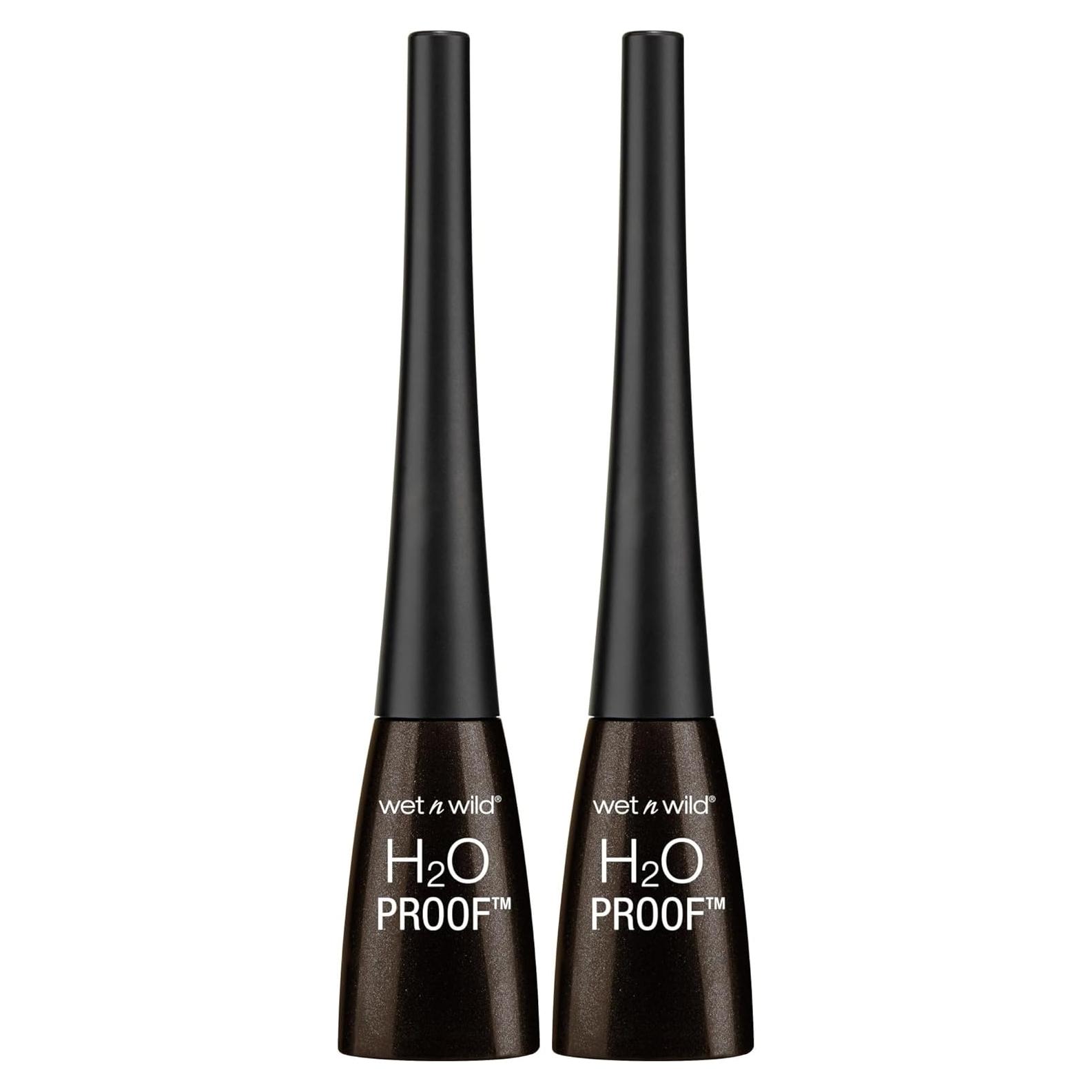 Delineador Líquido a Prueba de Agua Wet n Wild Marrón Oscuro - 2 Paquetes de 4.8g