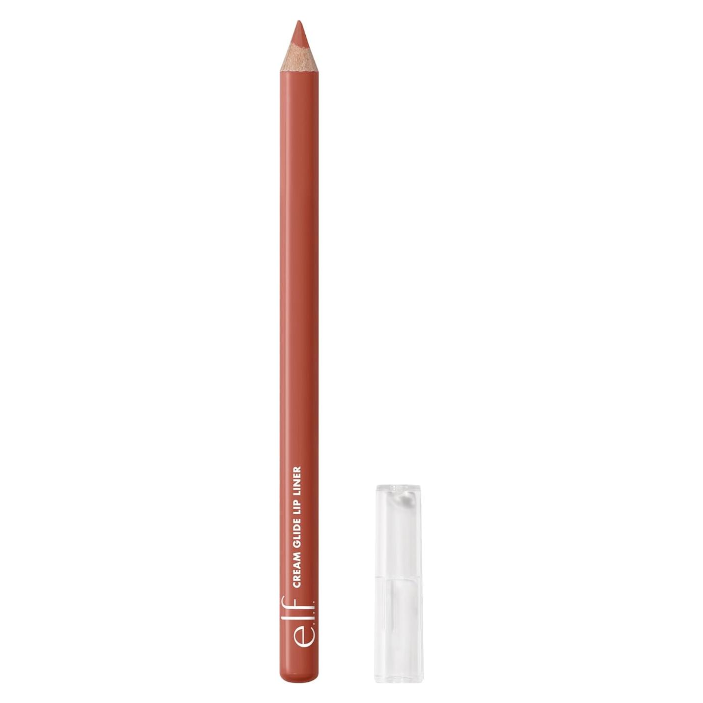 e.l.f. Cream Glide Lip Liner, Highly-Pigmented Pencil For Shaping & Sculpting Lips, Semi-Matte Finish, Vegan & Cruelty-Free, Cinnamatic