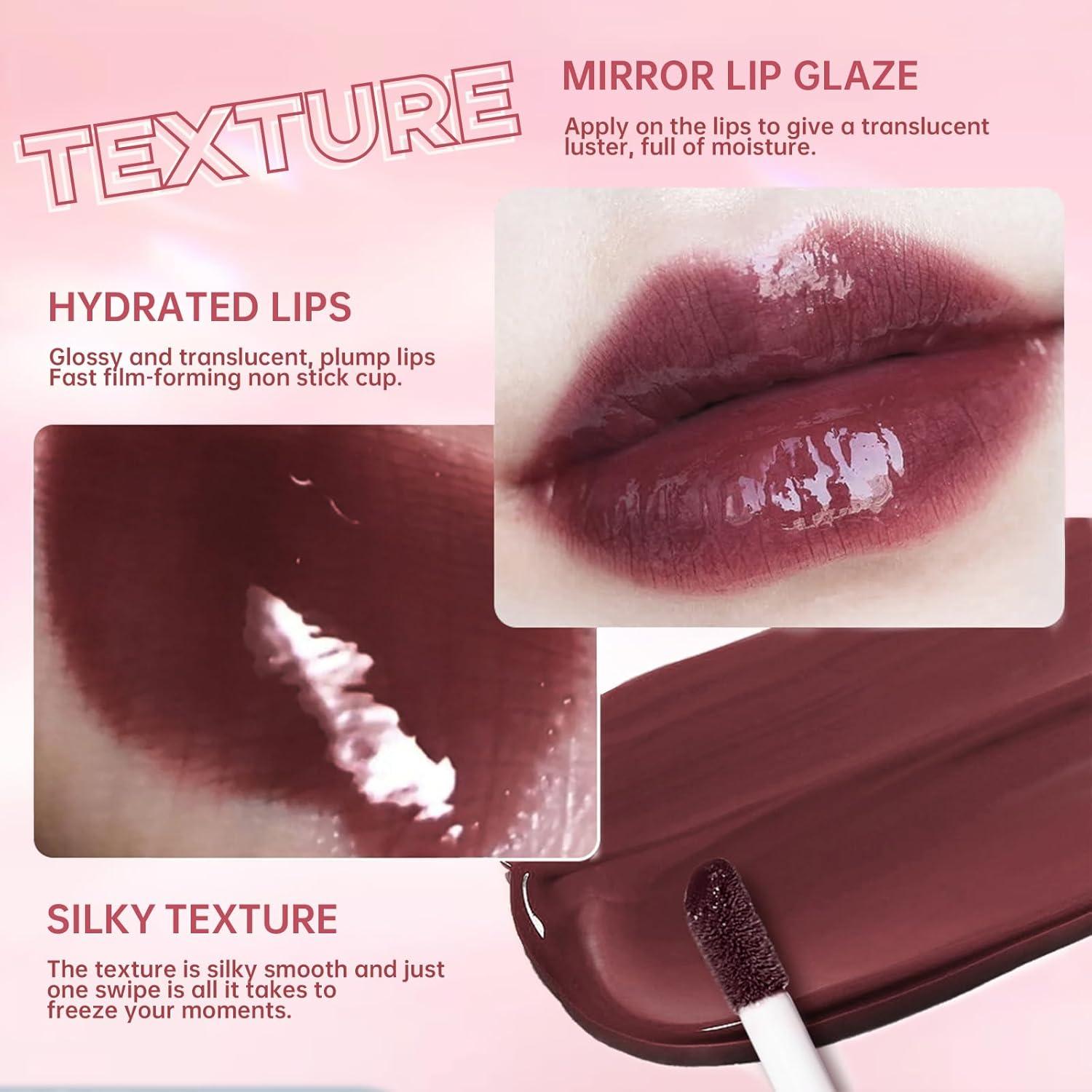 Set de Lápiz Labial Marrón y Brillo Labial Hidratante