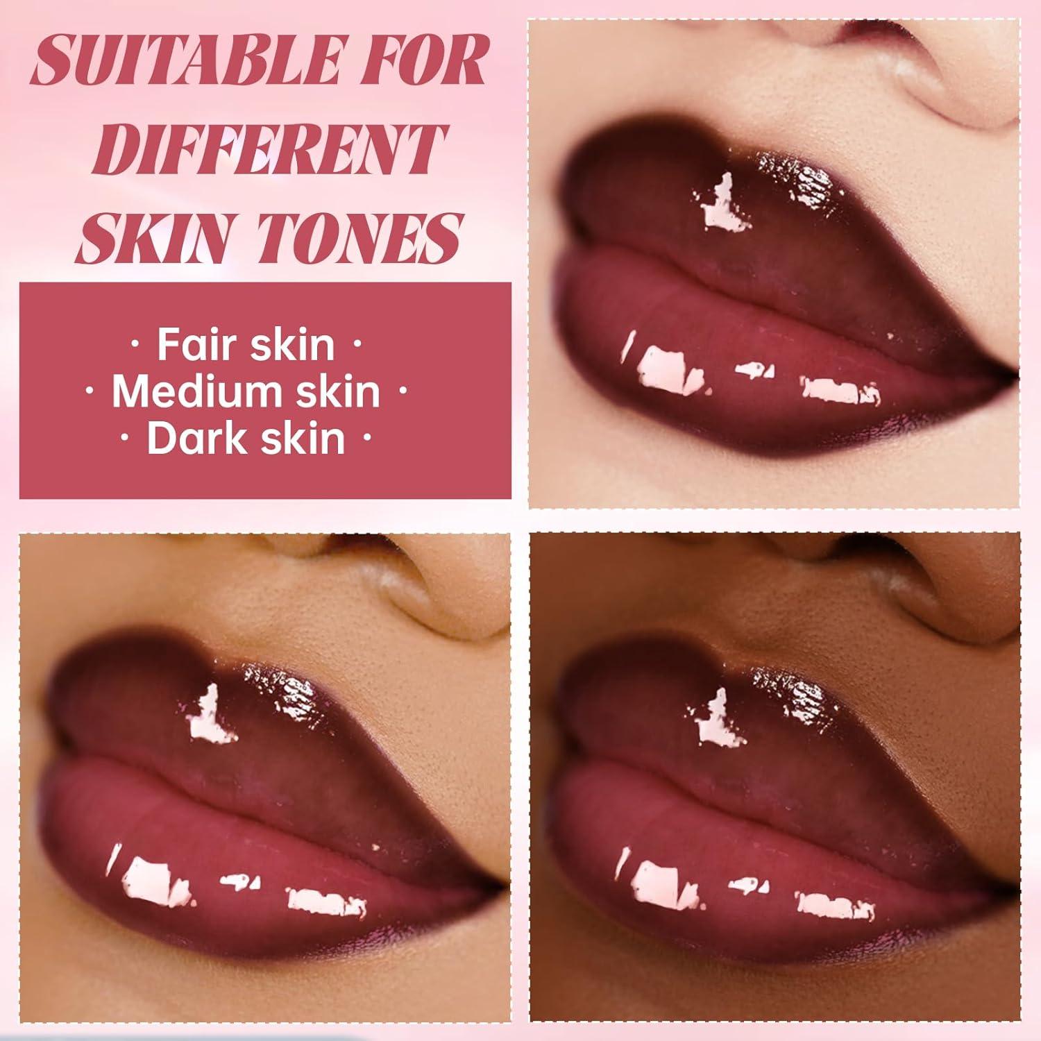 Set de Lápiz Labial Marrón y Brillo Labial Hidratante