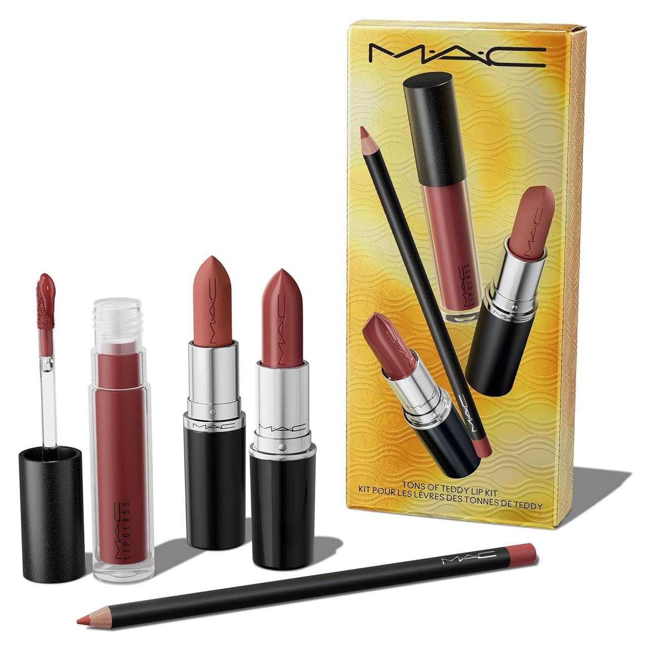 Kit de Labios MAC Velvet Teddy - Set de 4 Piezas Completo