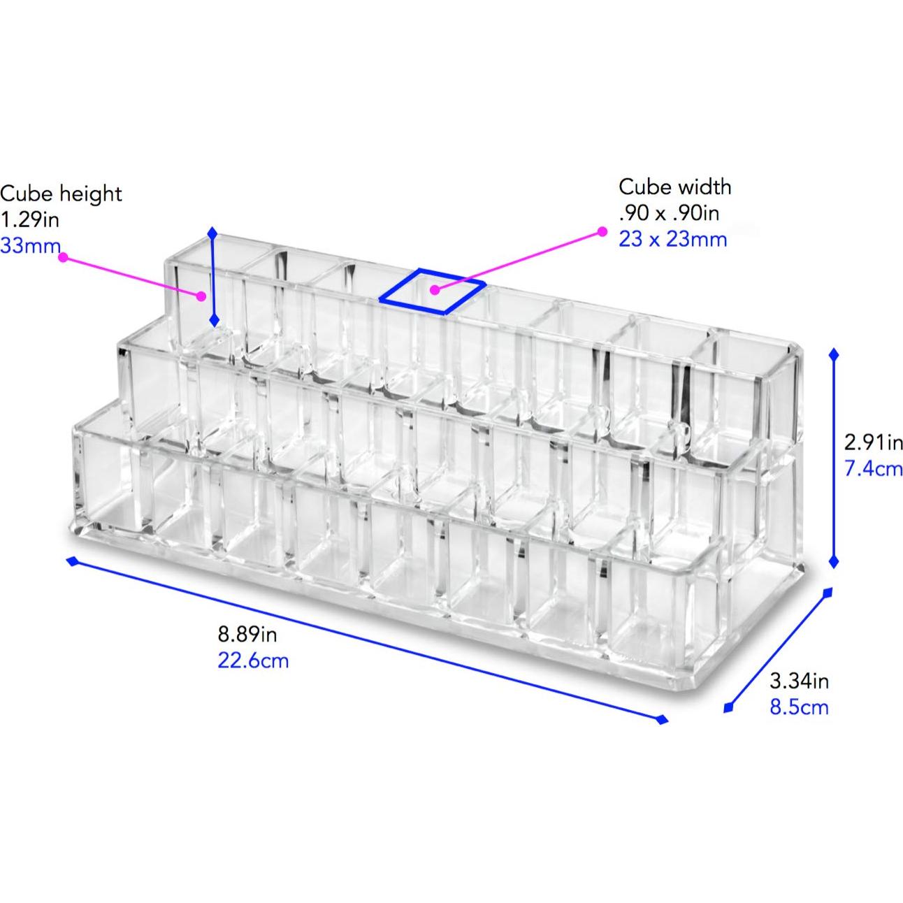 Organizador de Maquillaje Acrílico Transparente 24 Espacios byAlegory