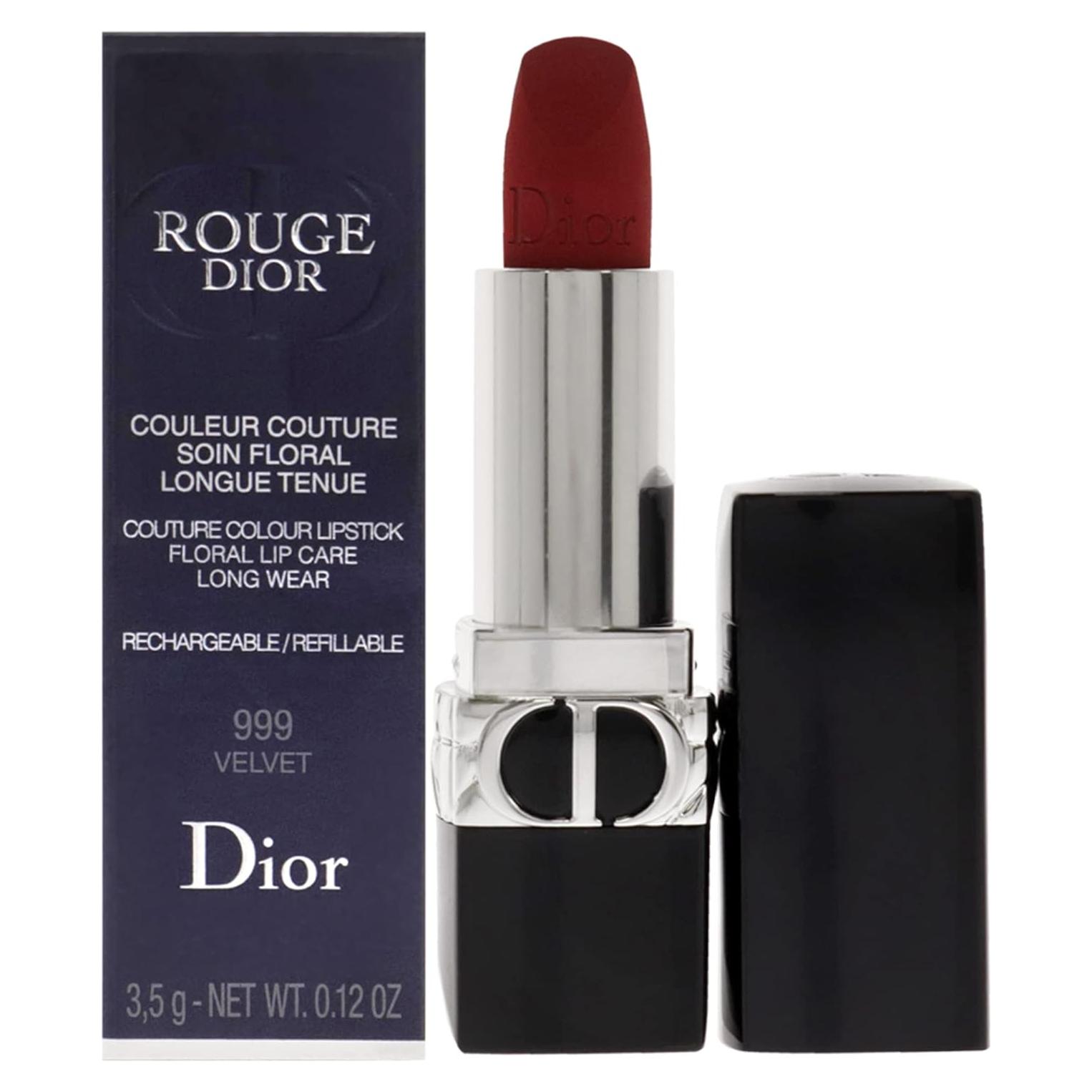 Labial Rouge Dior Christian Dior 999 Terciopelo 3.4 g